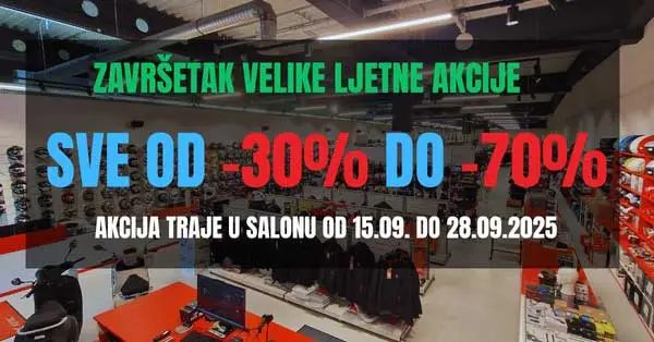 Završetak velike ljetne akcije – najbolje cijene u KMC Motoshopu Završetak velike ljetne akcije – najbolje cijene u KMC Motoshopu
