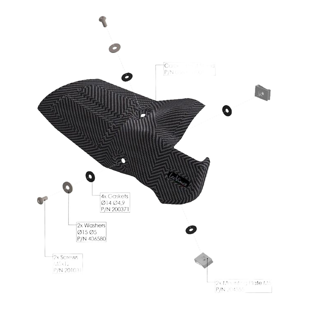 LeoVince karbonski toplinski štit 80057