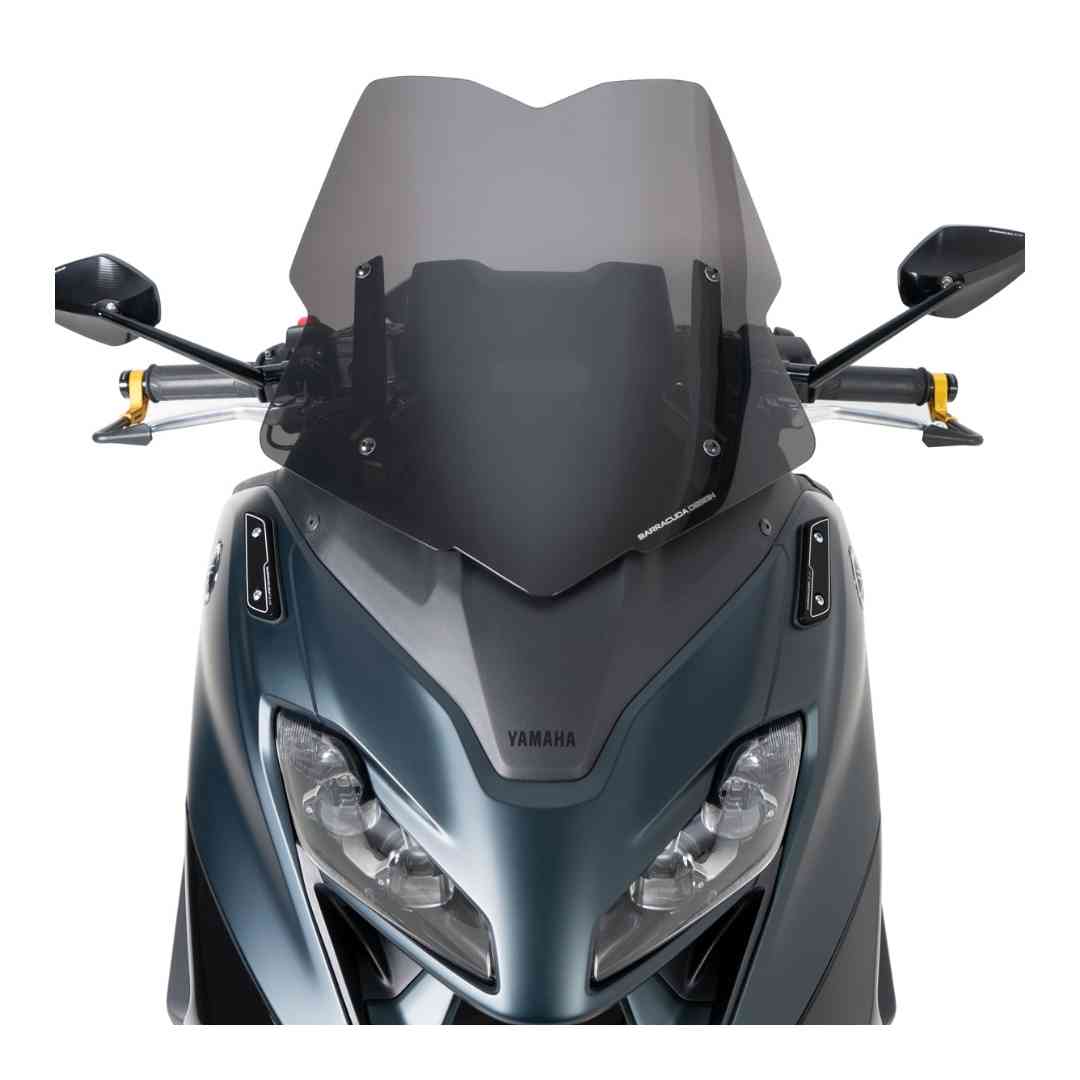 Barracuda sportski vizir Aerosport zatamnjeni za Yamaha T-MAX 560 (2022) – prednji pogled
