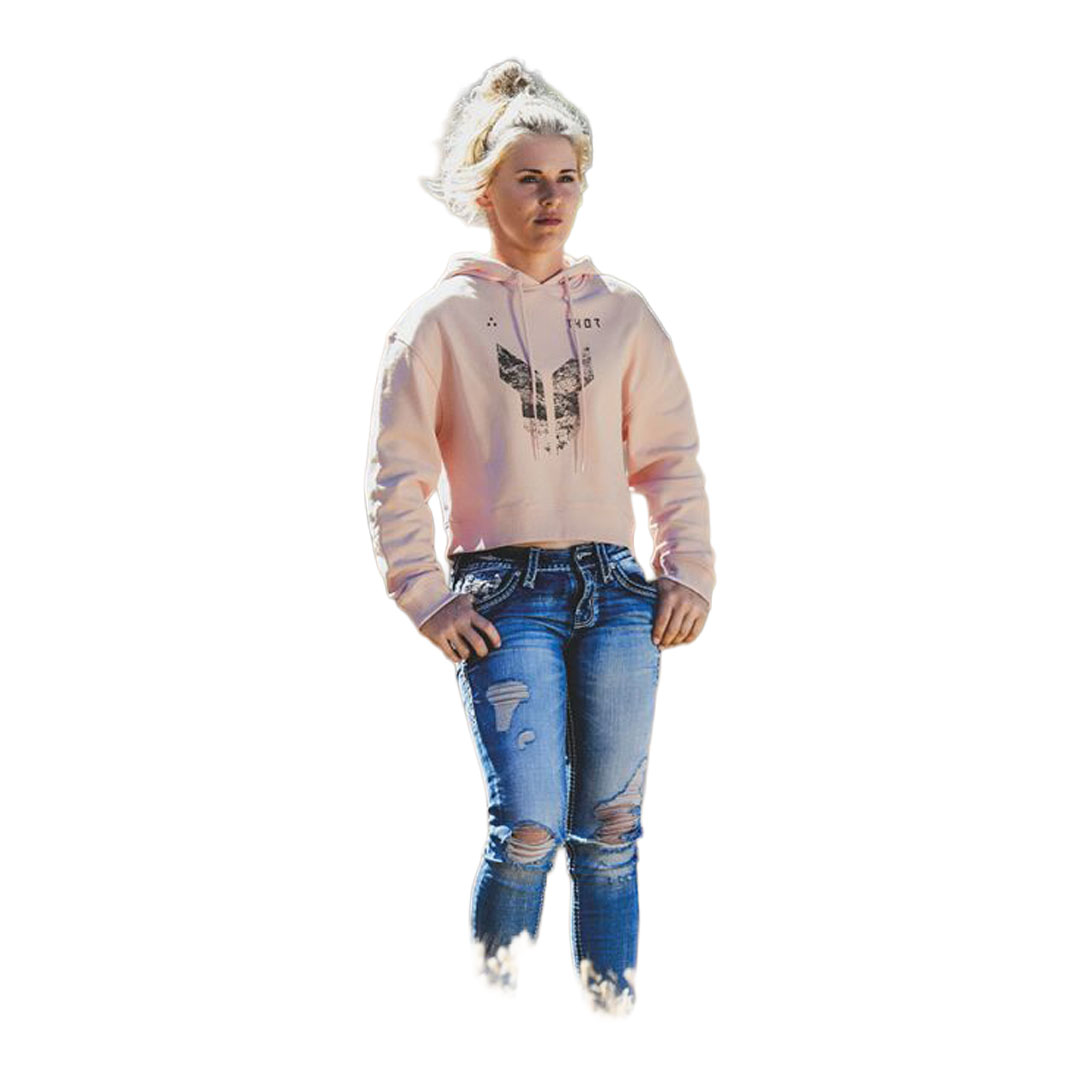 Thor Iconic ženski crop pulover s kapuljačom