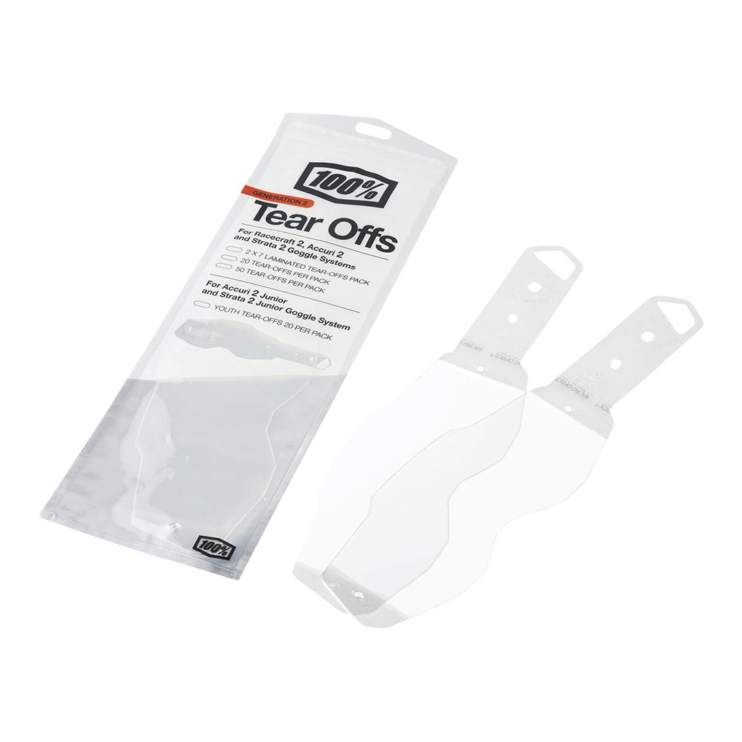 100% Accuri 2 Racecraft 2 Strata 2 zaštitne folije za kros naočale