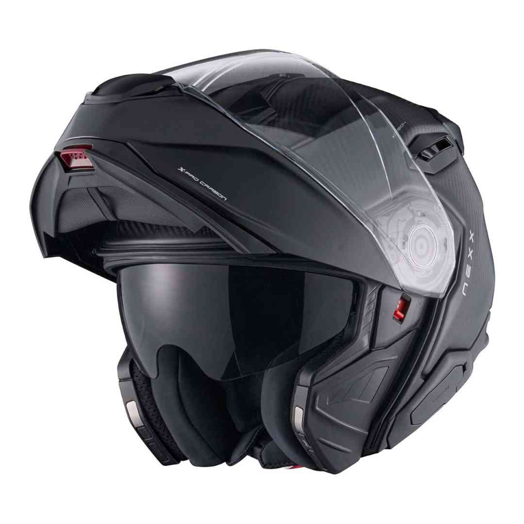Nexx X.Pro Carbon integralna motoristična čelada odprta – prikaz notranjosti