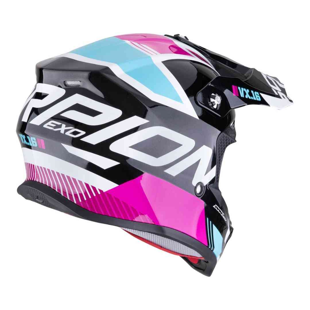 Scorpion VX-16 Evo Air čelada sprednji pogled odprtina za očala