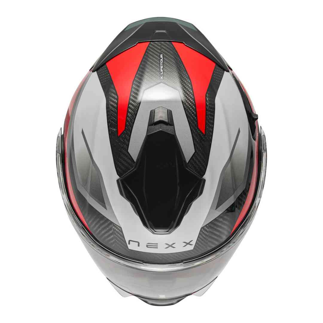 Nexx X.Lifetour preklopna motoristična čelada – pogled od zgoraj