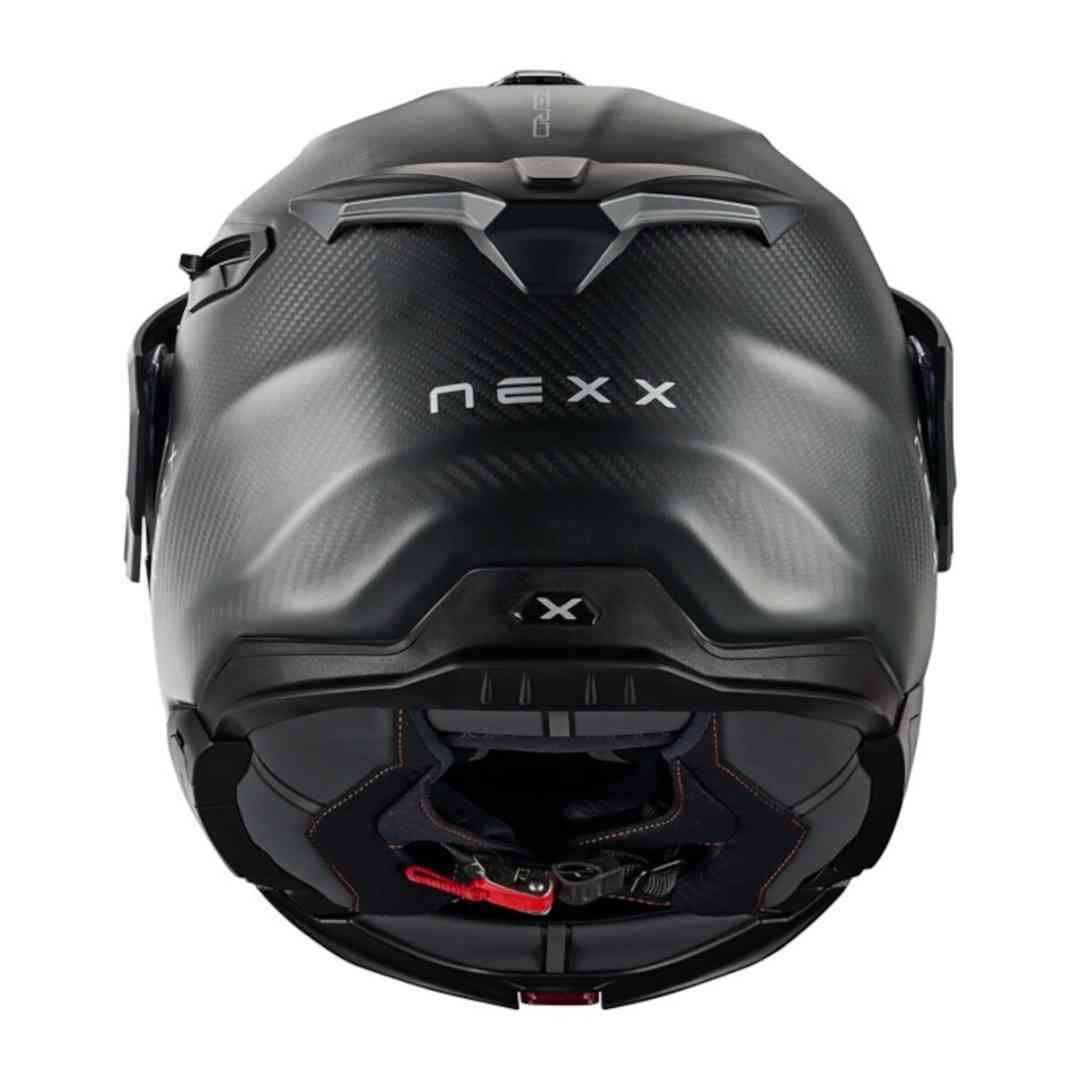 Nexx X.Lifecountry Zero Pro Carbon preklopna motoristična čelada – zadnji pogled