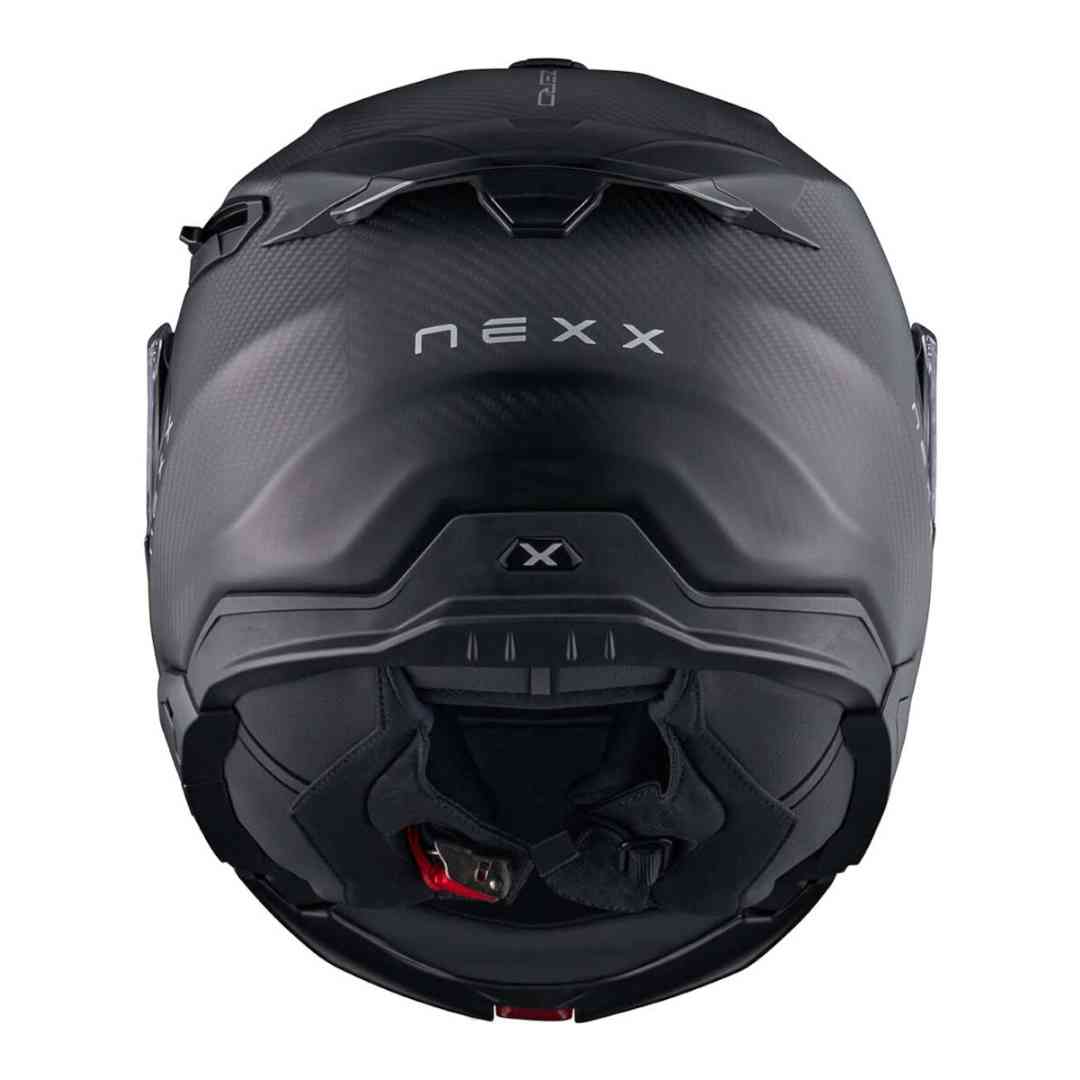 Nexx X.Pro Carbon integralna motoristična čelada – zadnji pogled