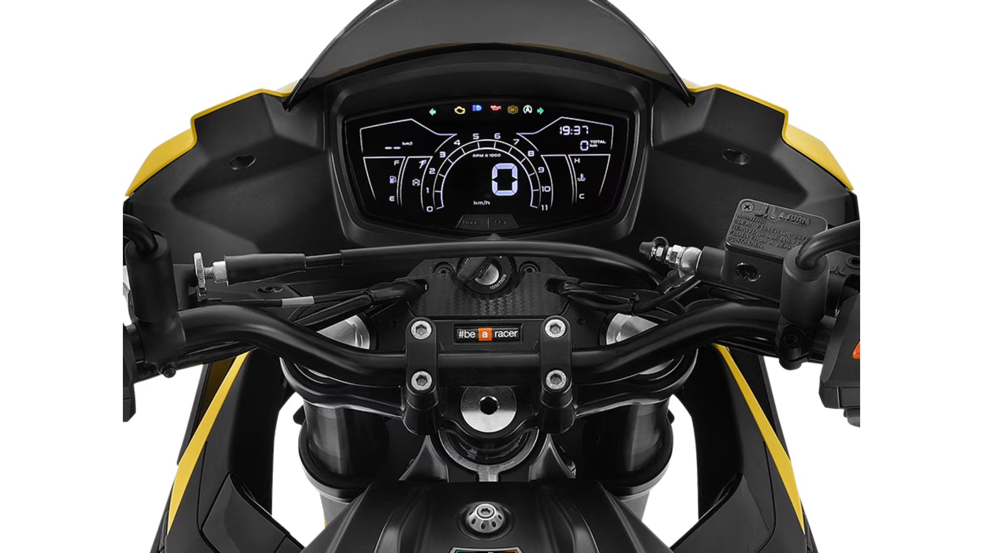 Digitalni zaslon motocikla Aprilia Tuono 125 – sodoben LCD prikazovalnik in krmilo motocikla