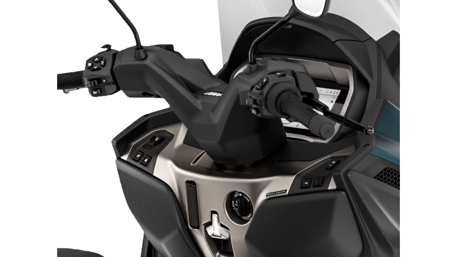 Detajl sprednjega dela Piaggio MP3 530 HPE z oznako 530 HPE