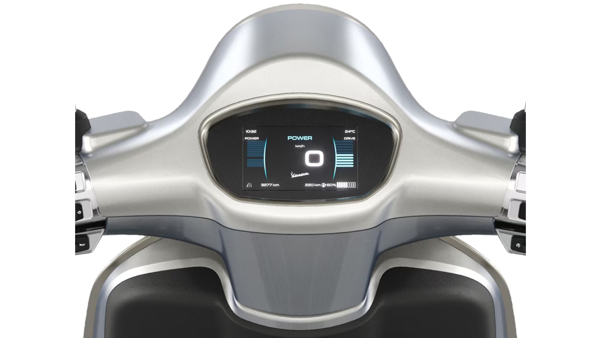 Sprednji pogled na Vespa Primavera Tech Elettrica 70