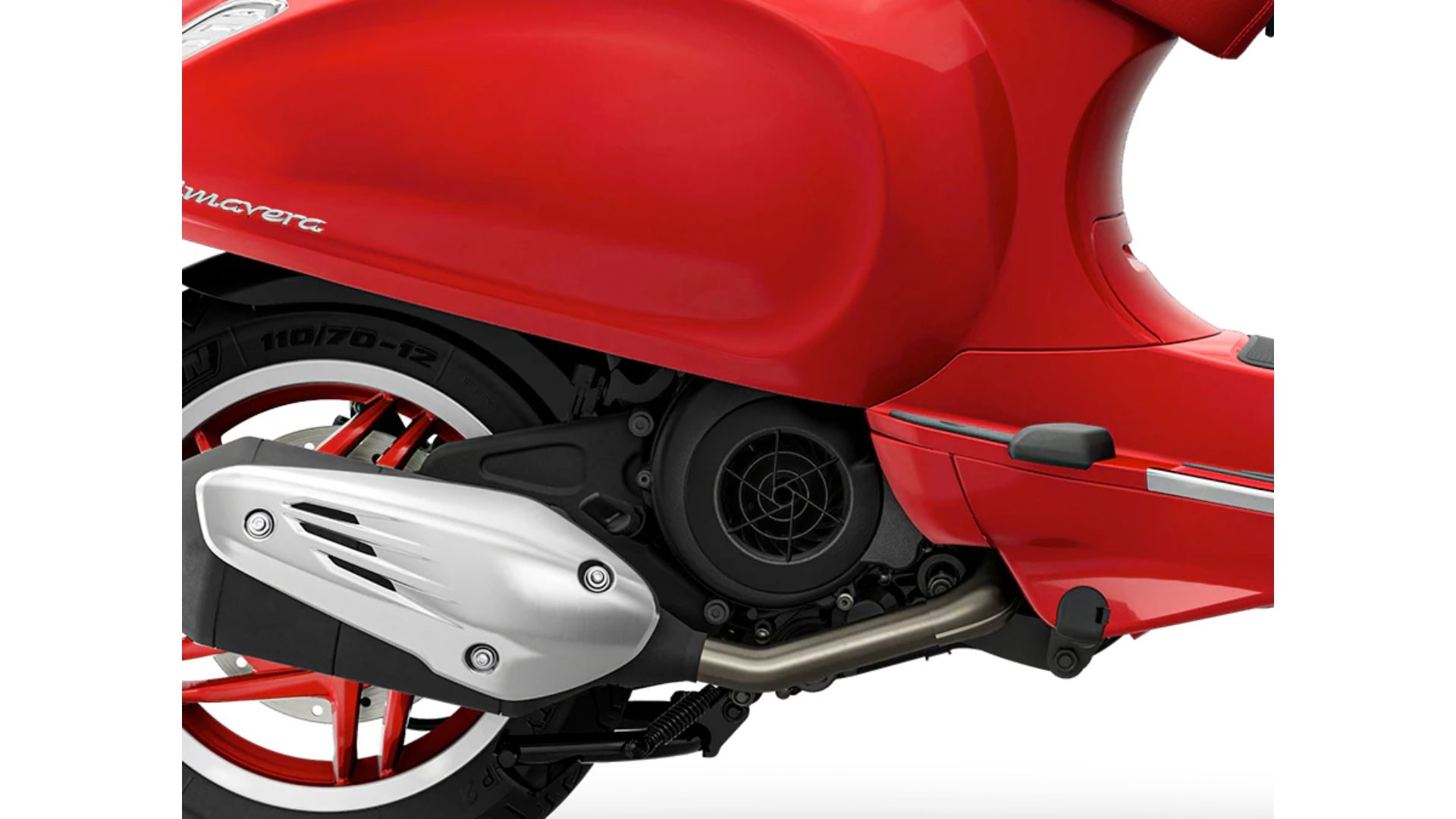Elegantna bočna silhueta Vespa Primavera RED 150