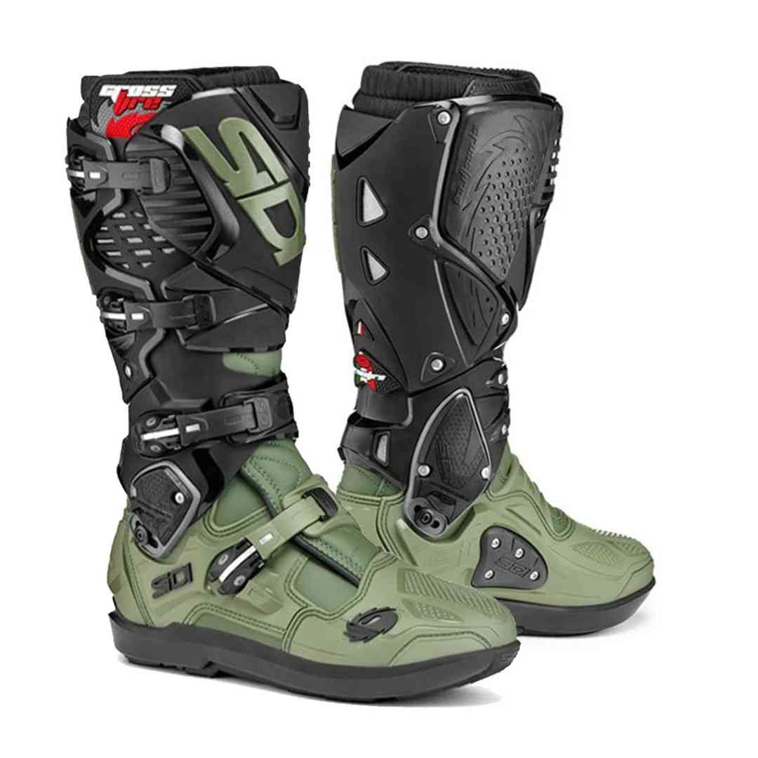 Črni motokros škornji Sidi Crossfire 3 SRS – pogled od strani
