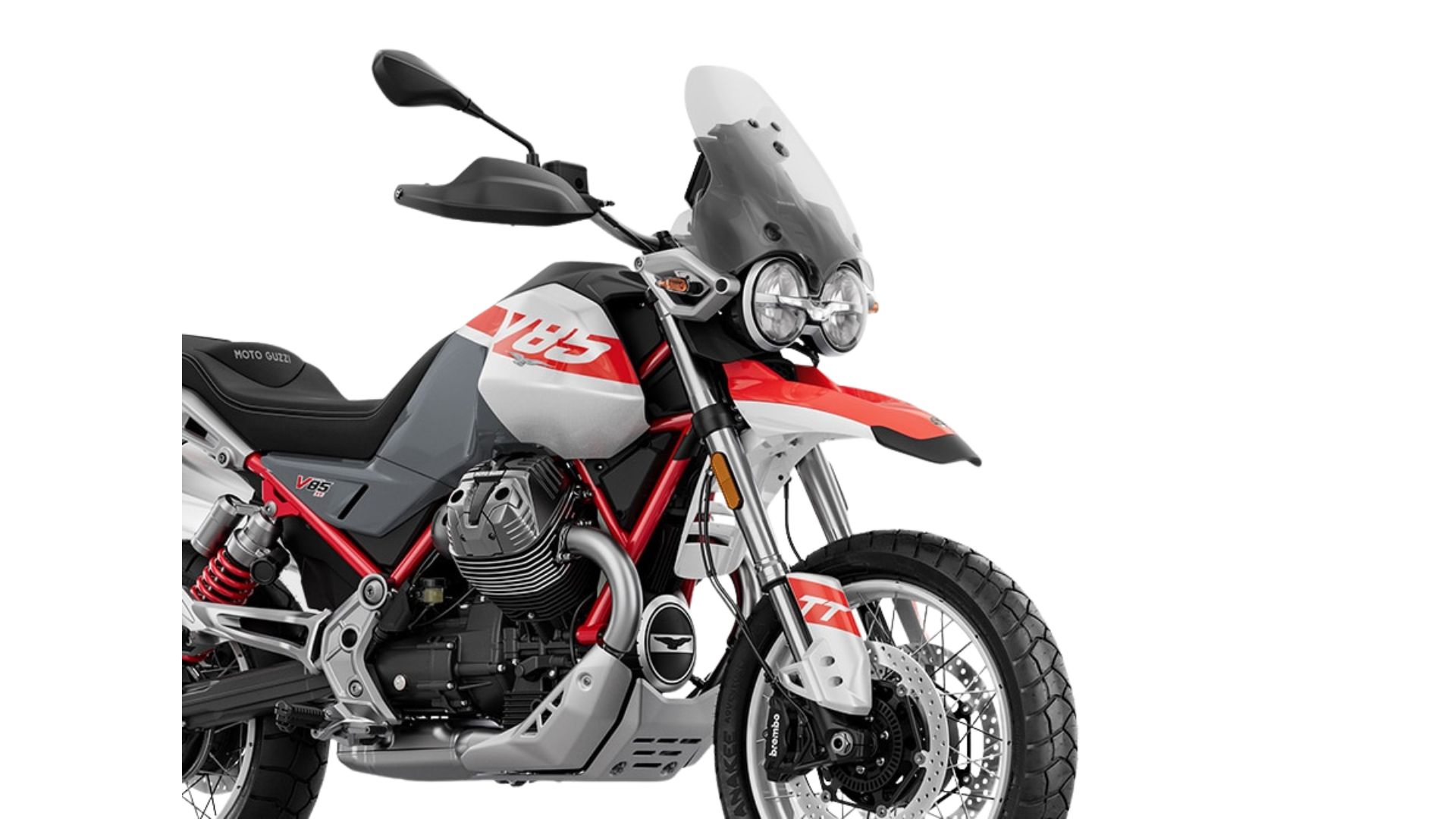 Moto Guzzi V85 TT z značilnim V-Twin motorjem