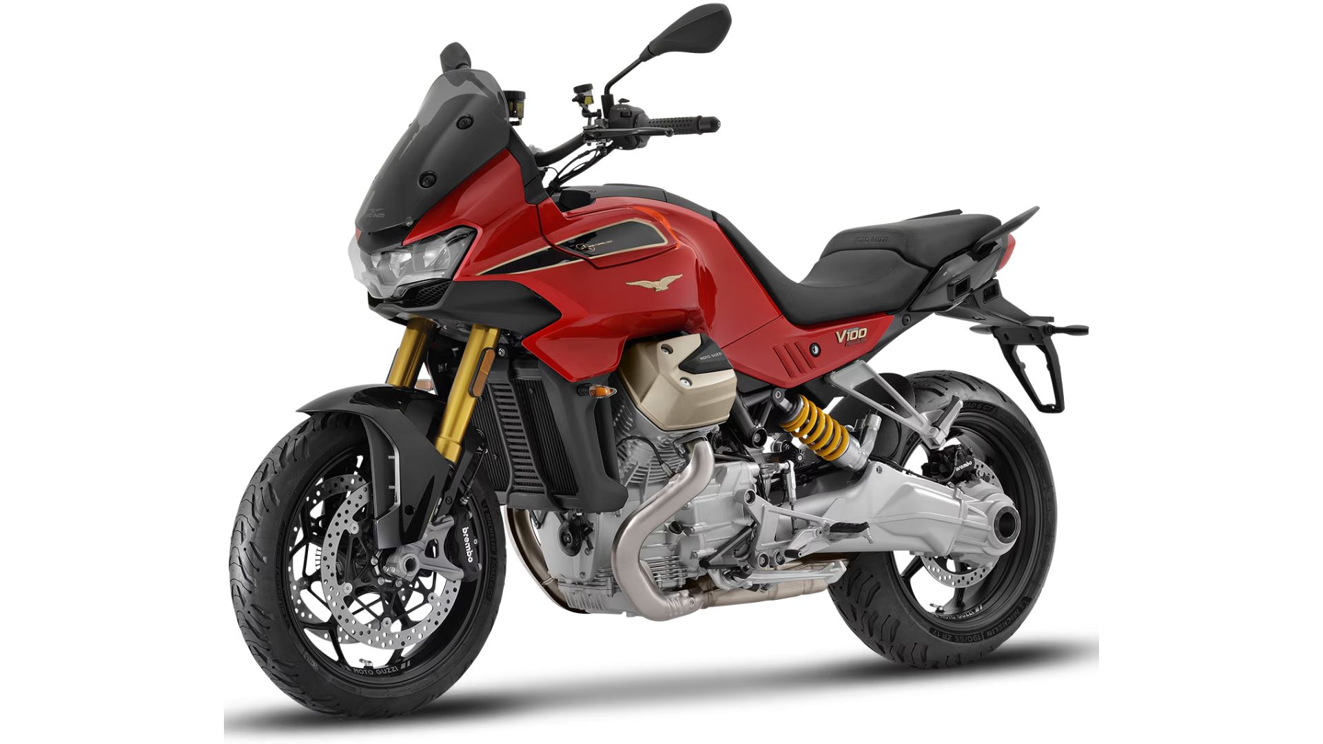 Moto Guzzi V100 Mandello Wind Tunnel v rdeče-črni barvni kombinaciji