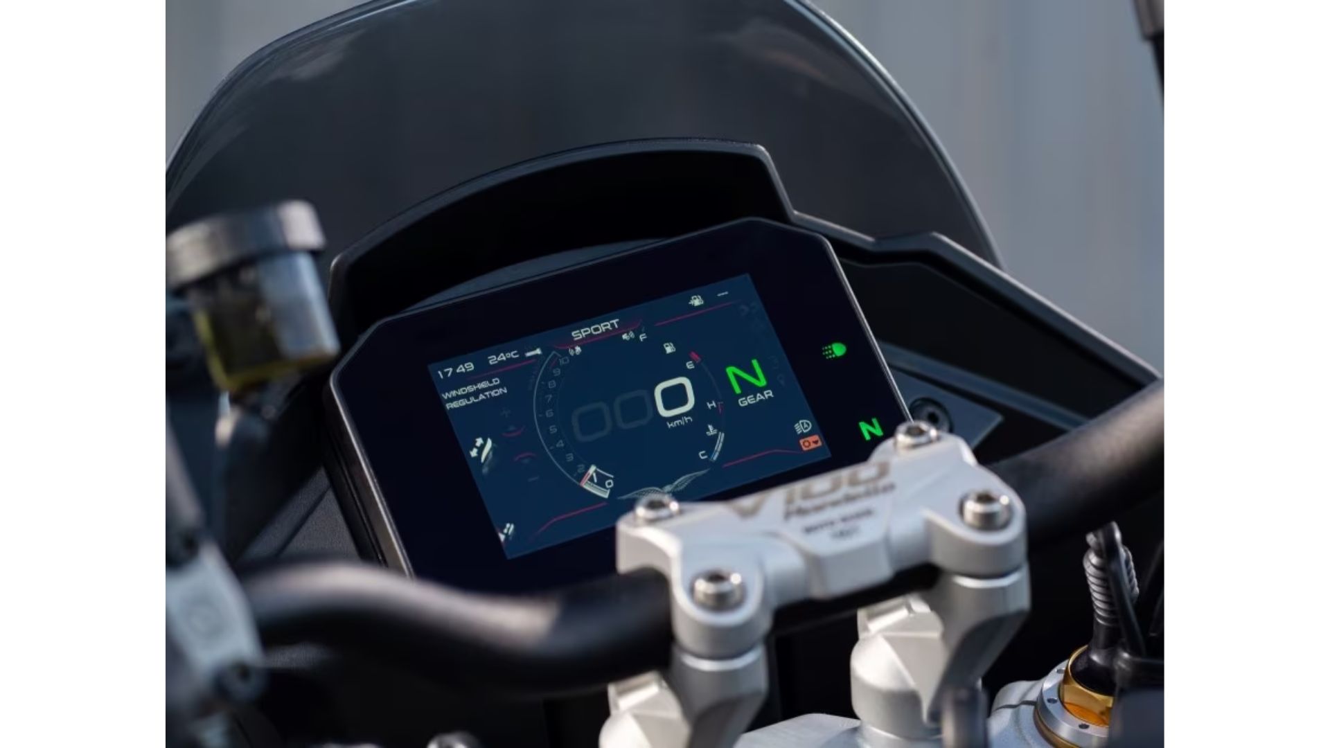 Moto Guzzi V100 Mandello S TFT zaslon in napredna elektronika