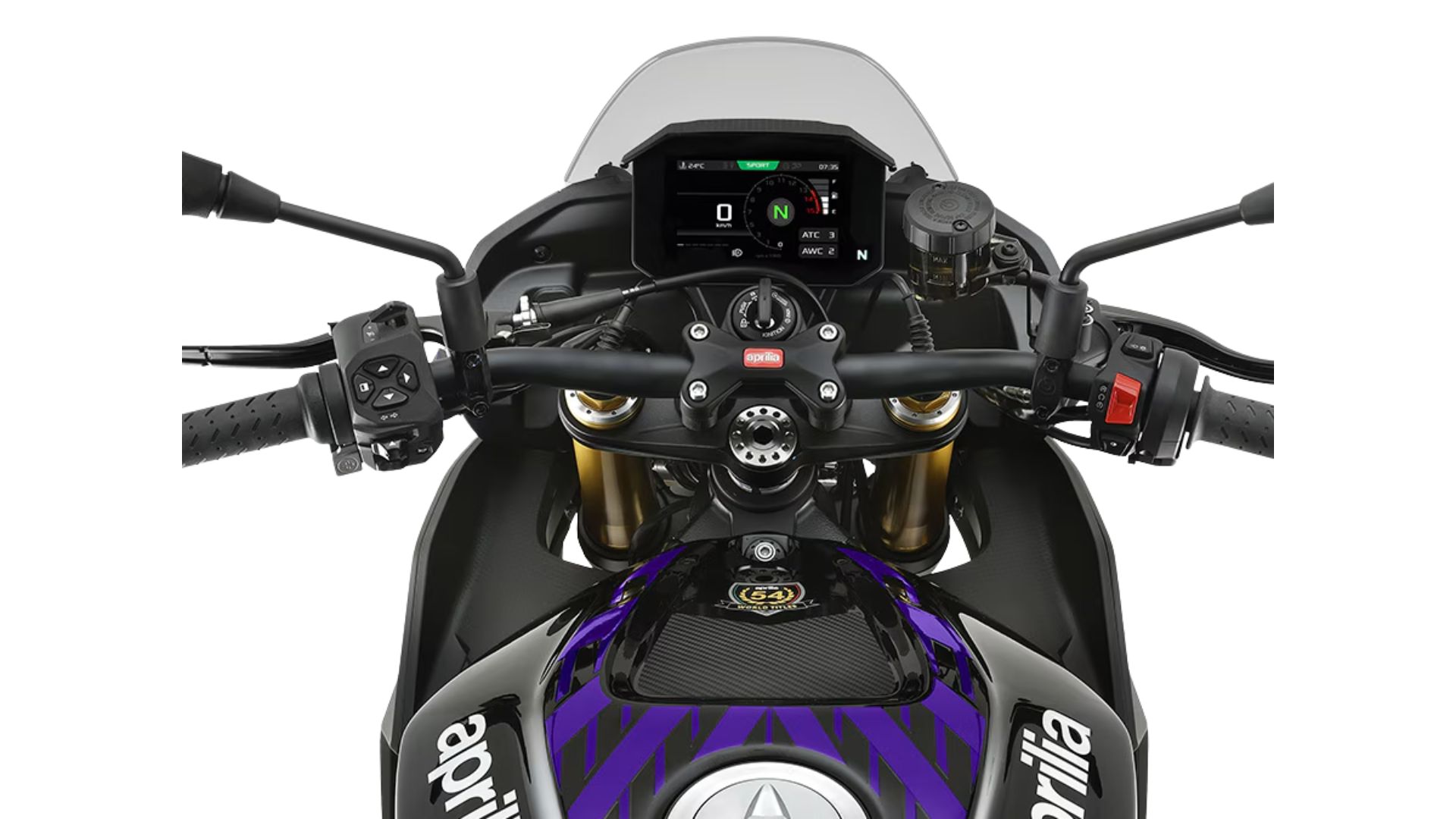 Öhlins elektronsko vzmetenje na Aprilia Tuono V4 Factory