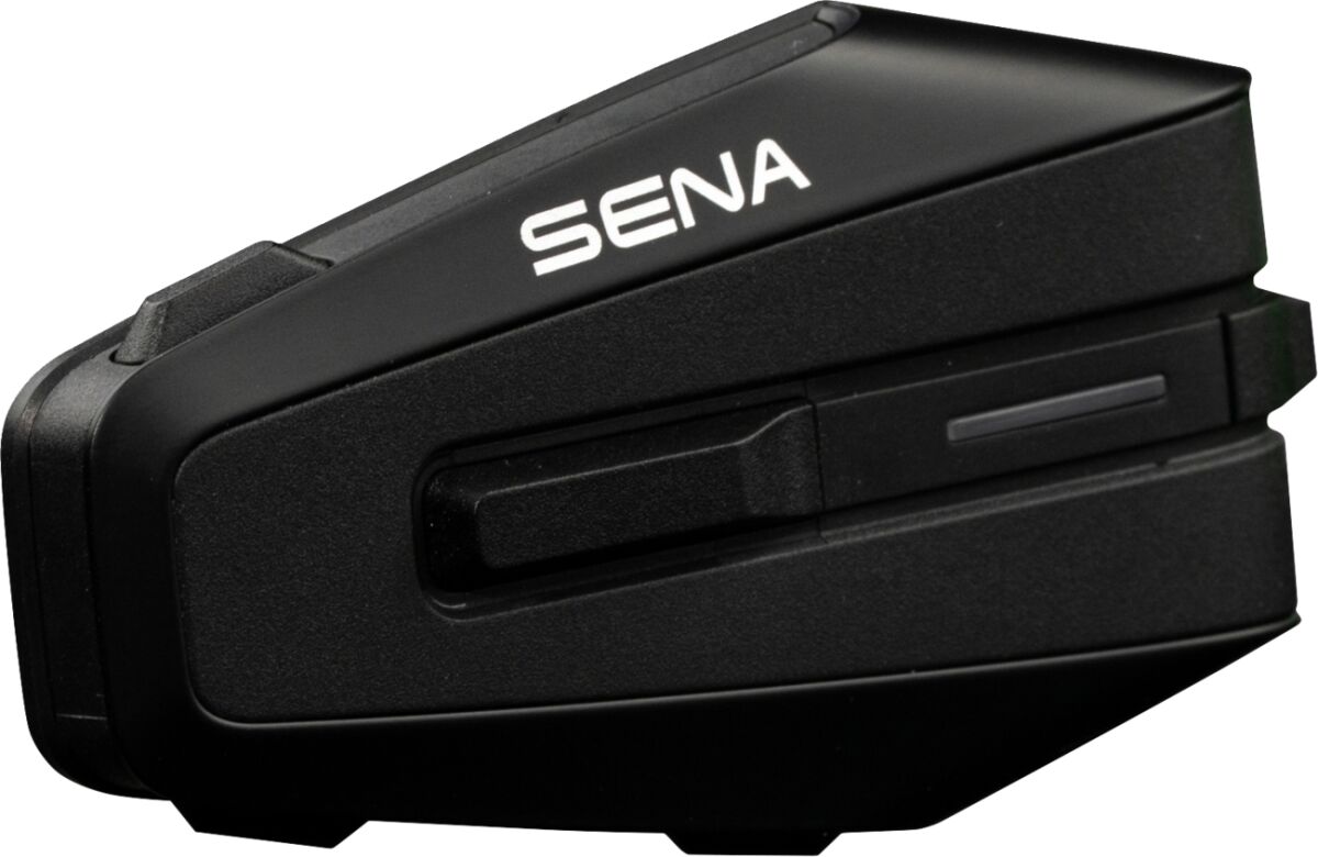 Črna komunikacijska enota Sena Vortex Bluetooth, pogled s strani