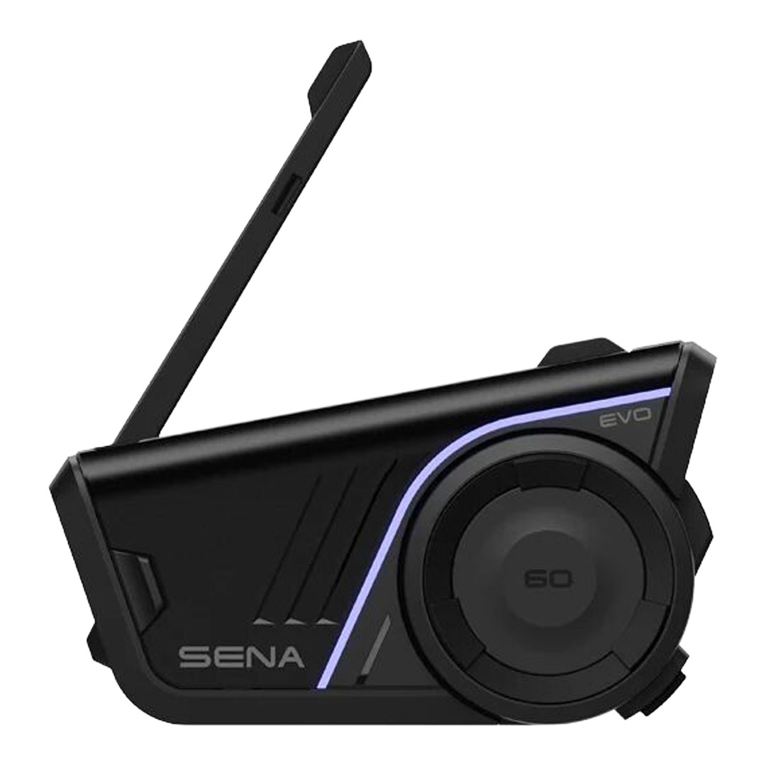 Komunikacijska enota Sena 60S EVO Sound by Bose iz enojnega kompleta, z anteno in osvetljenim kolescem