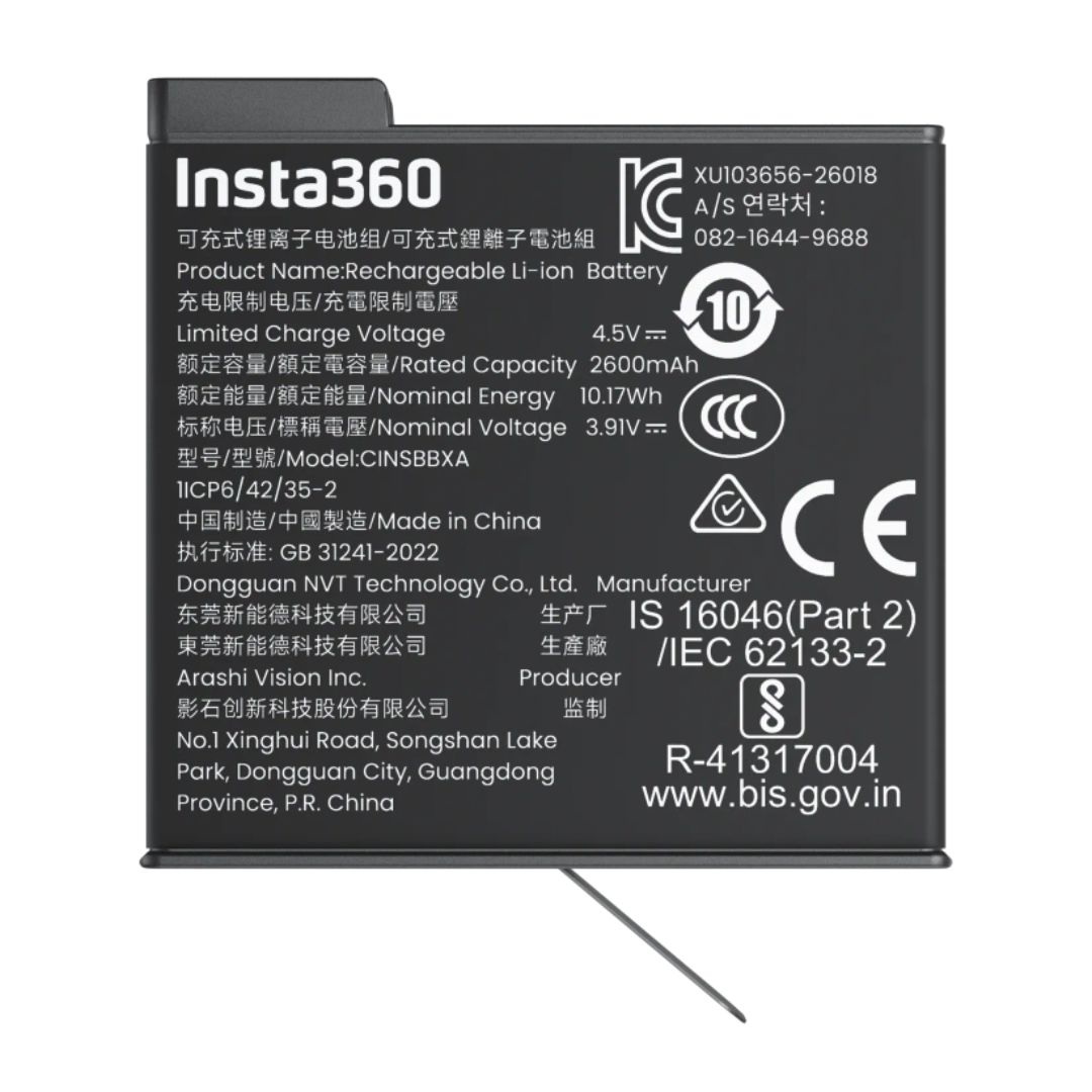Insta360 X6 Xtreme originalna baterija kapaciteta 2600 mAh