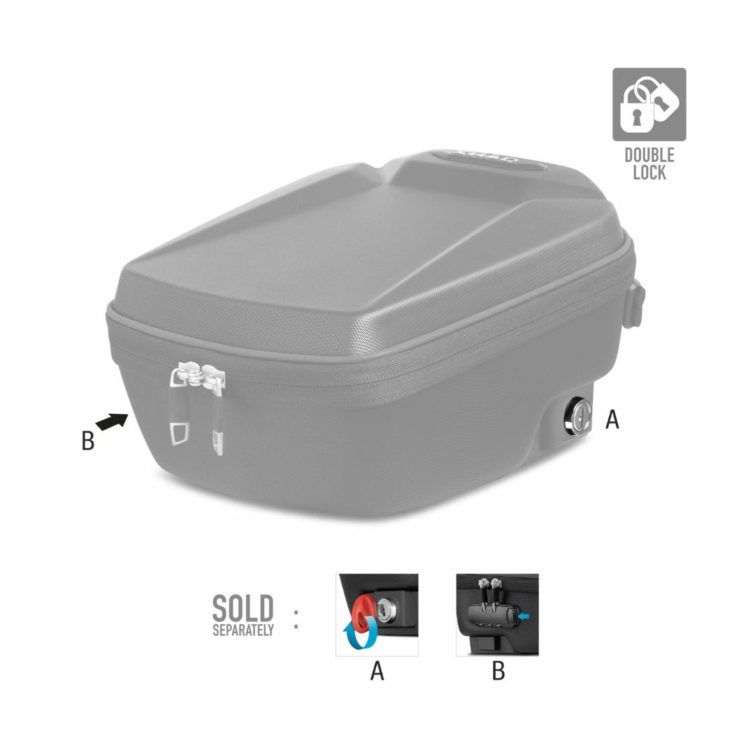 Kompaktna ABS tank torba SHAD E09C z odsevnimi detajli