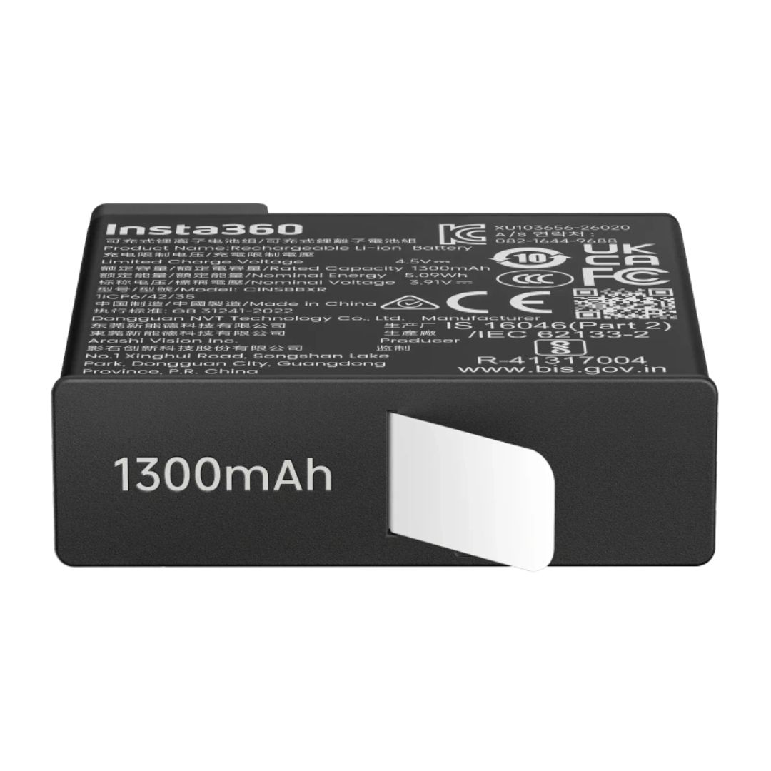 Insta360 X6 Lite baterija z zmogljivostjo 1300 mAh
