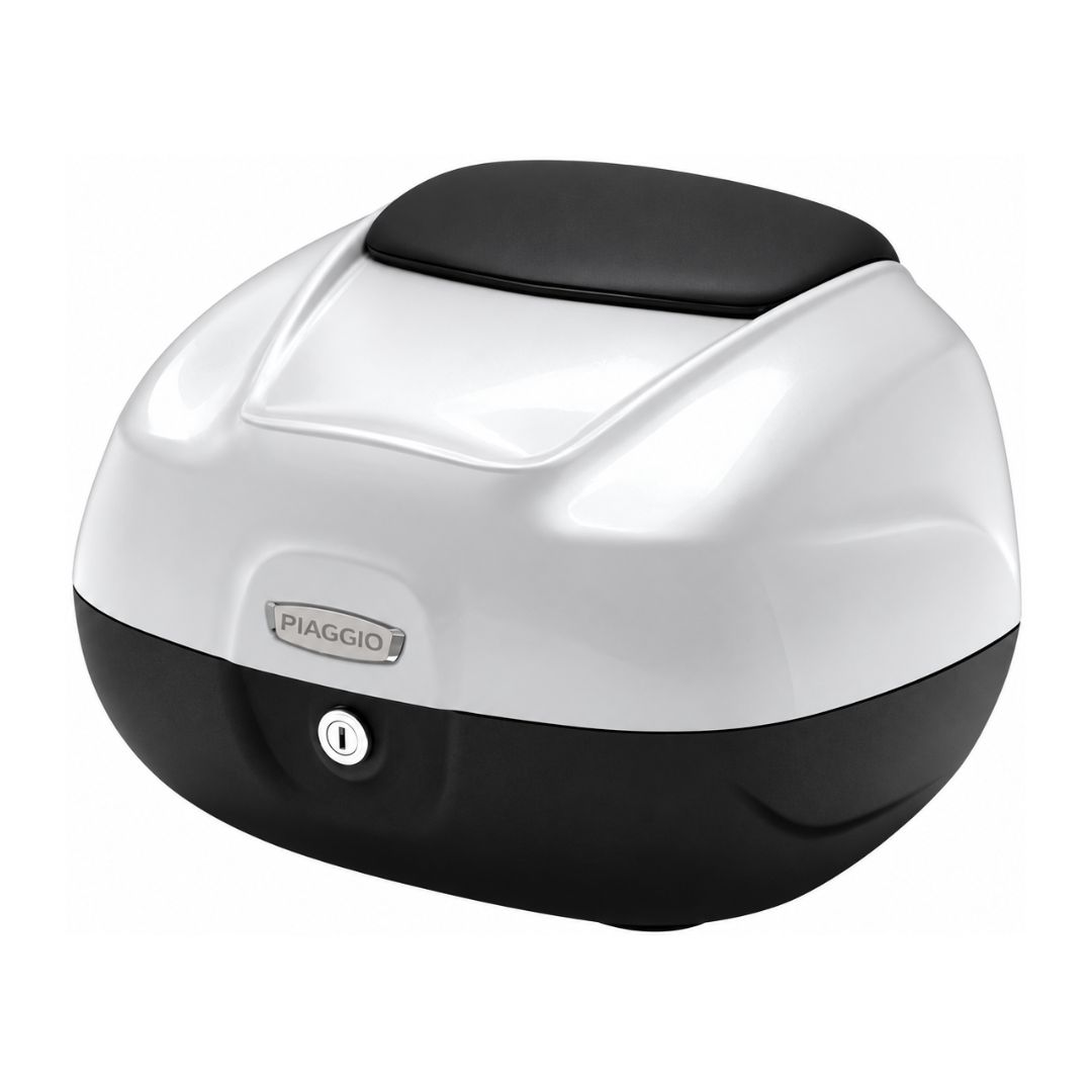 Zadnji kovček 37 L za Piaggio MP3 v beli barvi