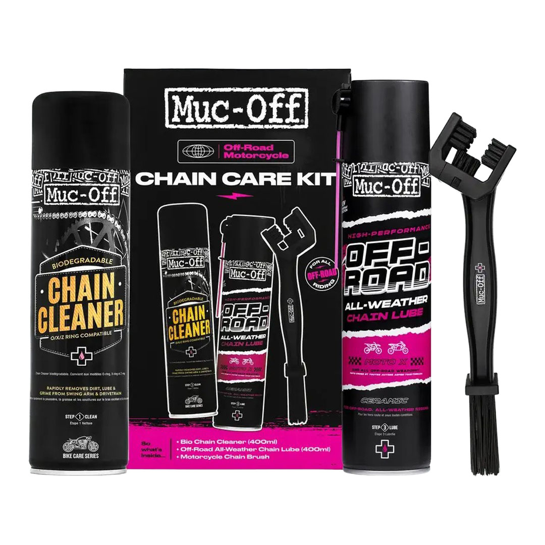 Muc-Off komplet 21583 s čistilom, mazivom in krtačo za verigo