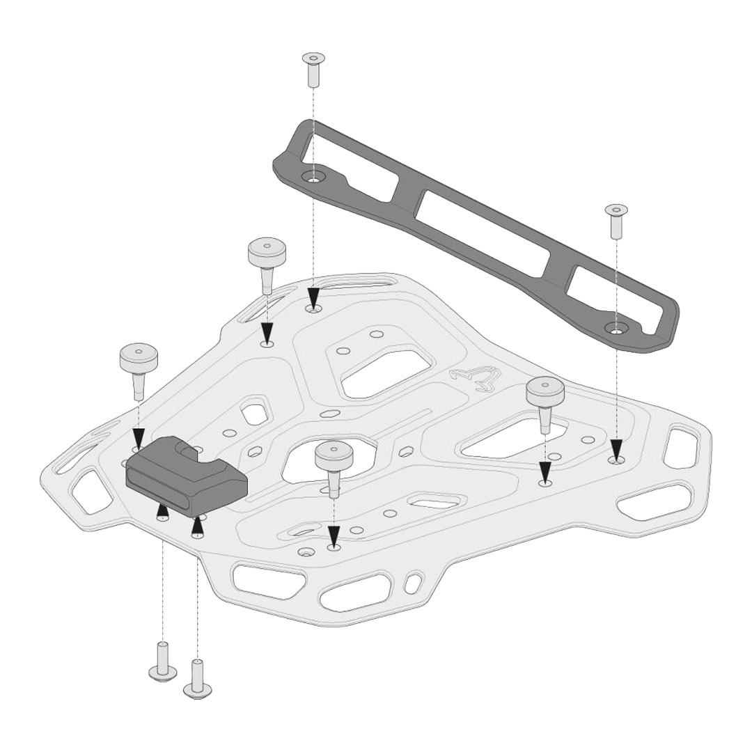 SW-MOTECH ADVENTURE-RACK adapterski komplet za Shad 2 top case