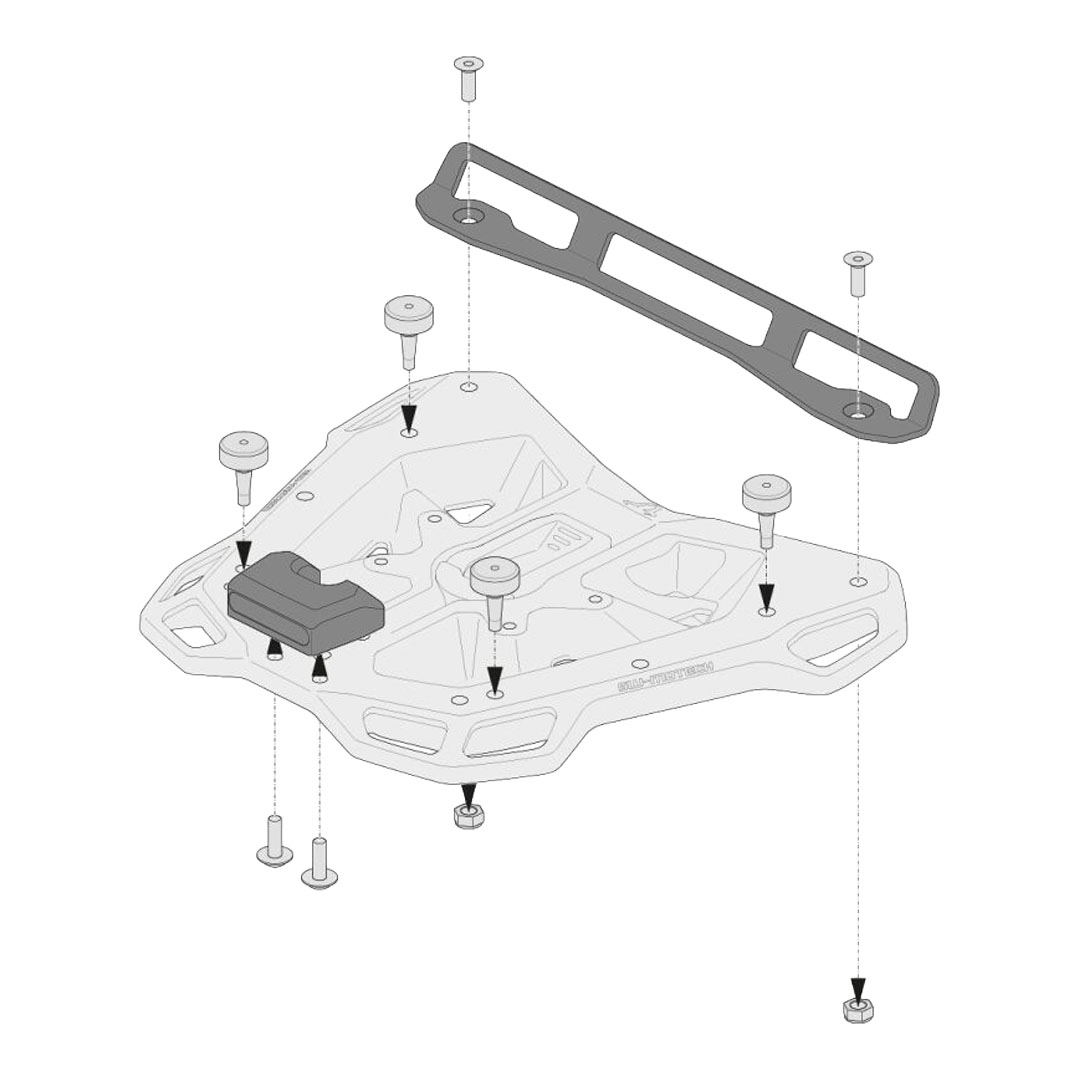 SW-MOTECH ADVENTURE-RACK adapterski komplet za Shad 2 top case