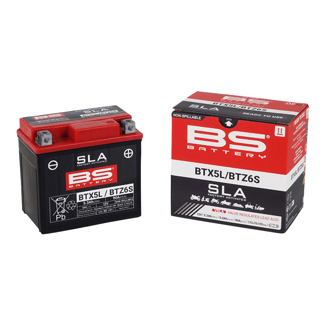 BS Battery BTX5L / BTZ6S SLA AGM akumulator 12 V 5,3 Ah