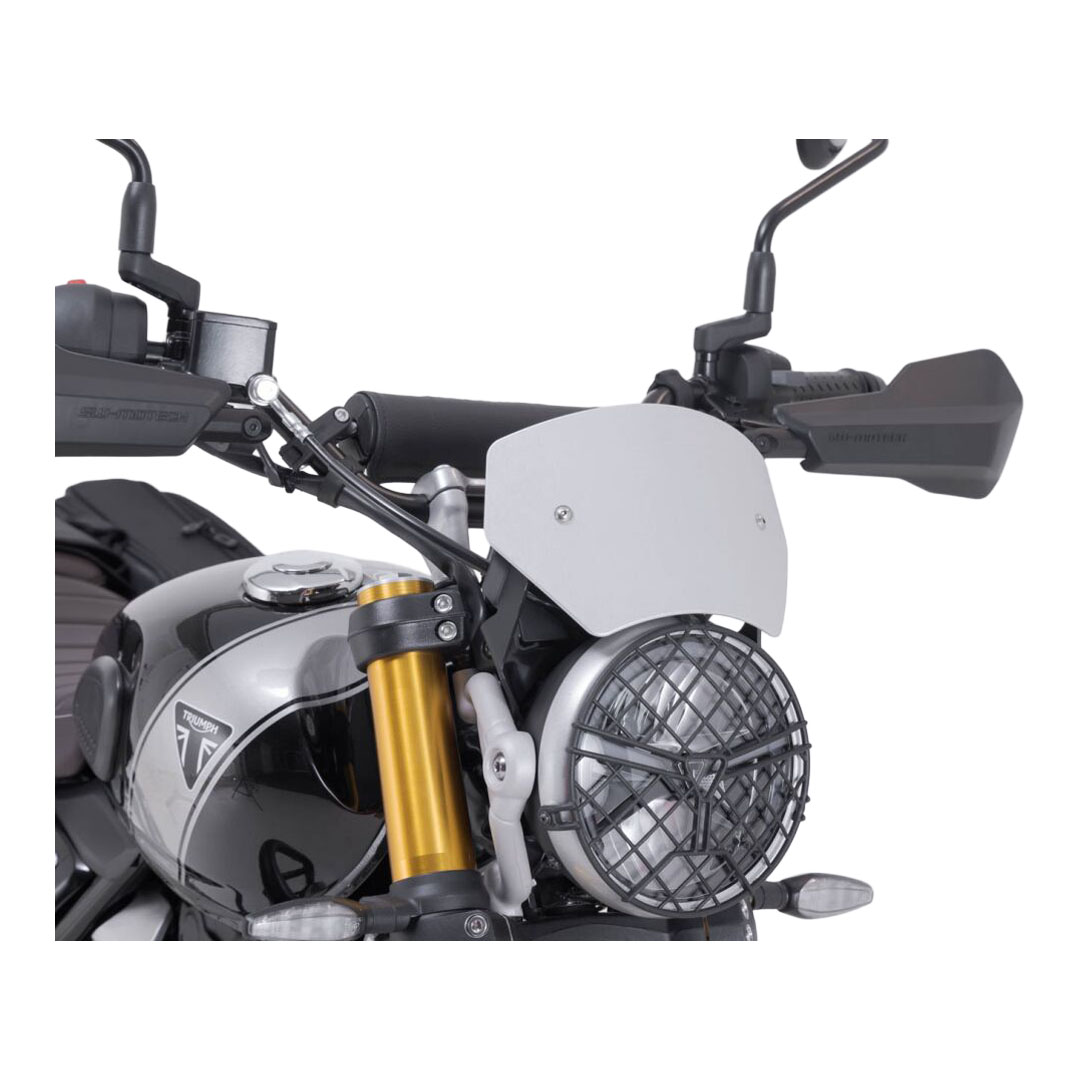 SW-MOTECH srebrn aluminijast vetrobran za Triumph Scrambler 400 X ABS