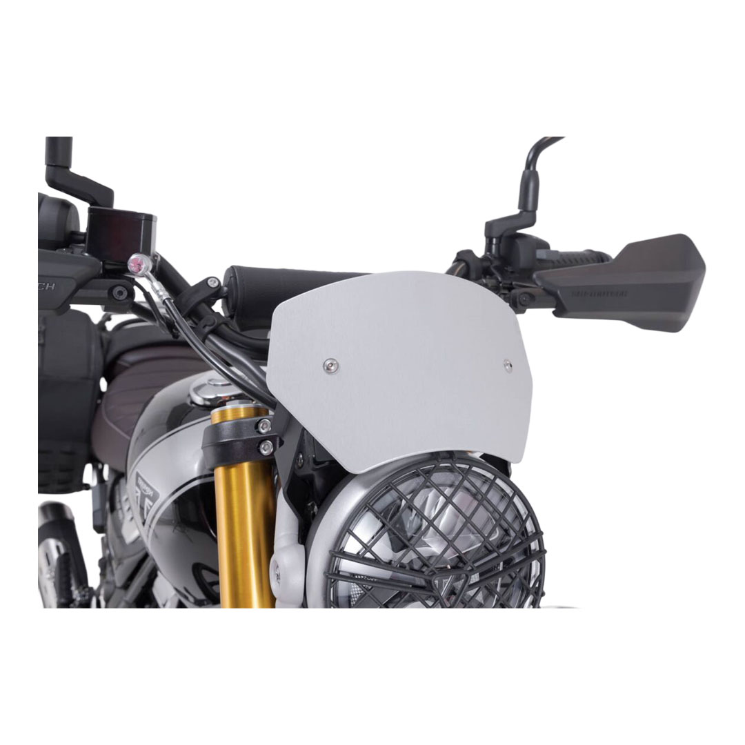 SW-MOTECH srebrn aluminijast vetrobran za Triumph Scrambler 400 X ABS