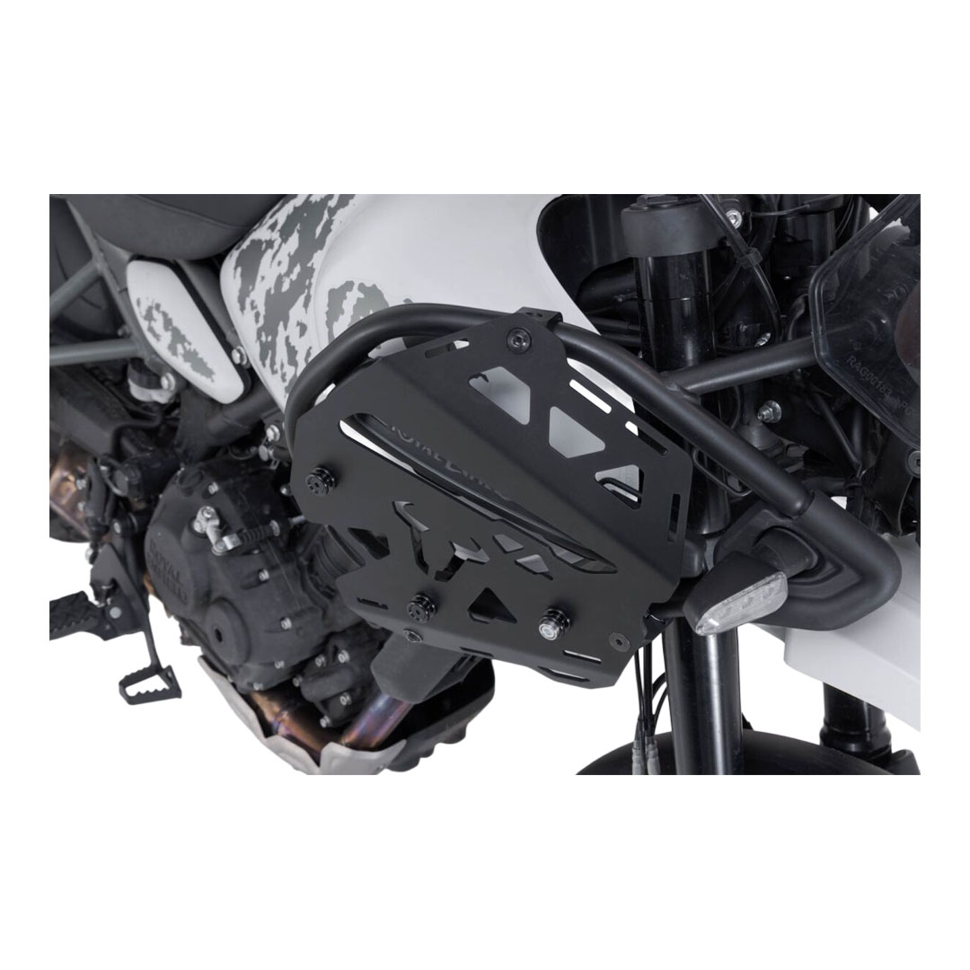 SW-MOTECH SLC desni stranski nosilec za Royal Enfield Himalayan 450 z originalnim zaščitnim okvirjem