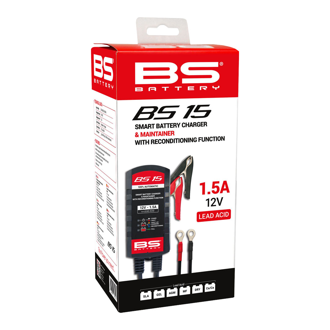 BS Battery BS15 12 V 1,5 A pametni punjač i održivač akumulatora