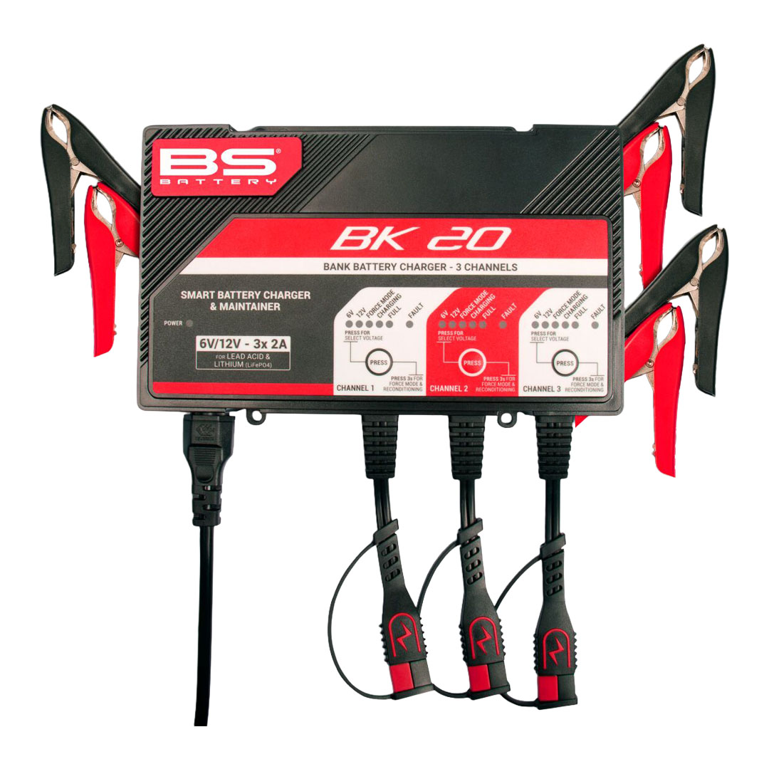BS Battery BK20 6 V/12 V 3×2 A 3-kanalni pametni punjač akumulatora