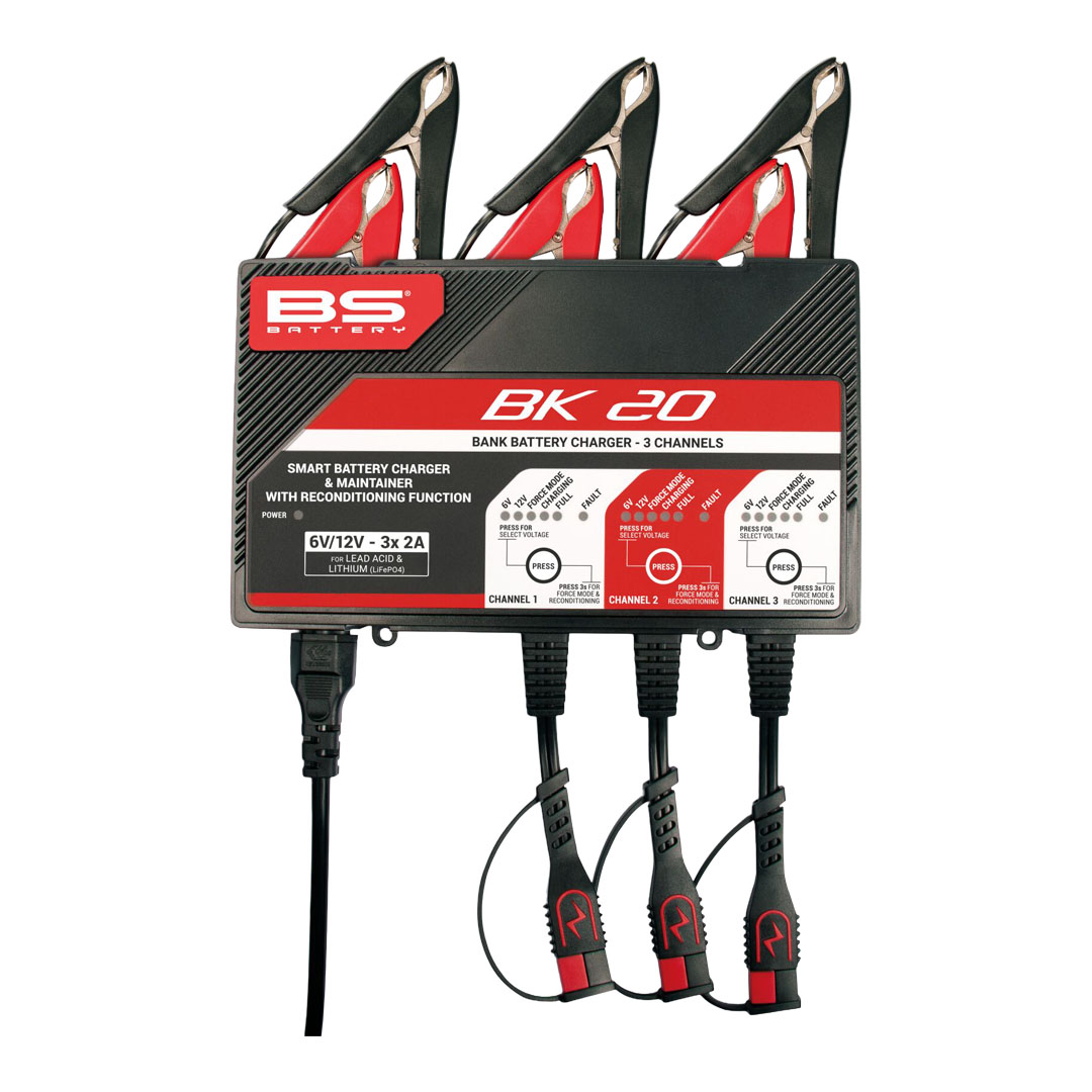 BS Battery BK20 6 V/12 V 3×2 A 3-kanalni pametni punjač akumulatora