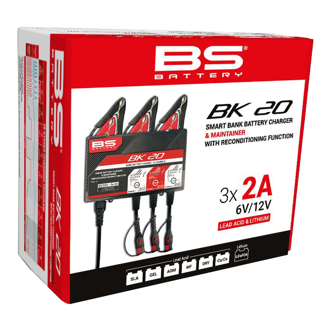 BS Battery BK20 6 V/12 V 3×2 A 3-kanalni pametni punjač akumulatora