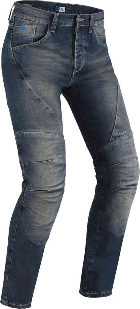 Motoristične hlače PMJ Dallas jeans modre