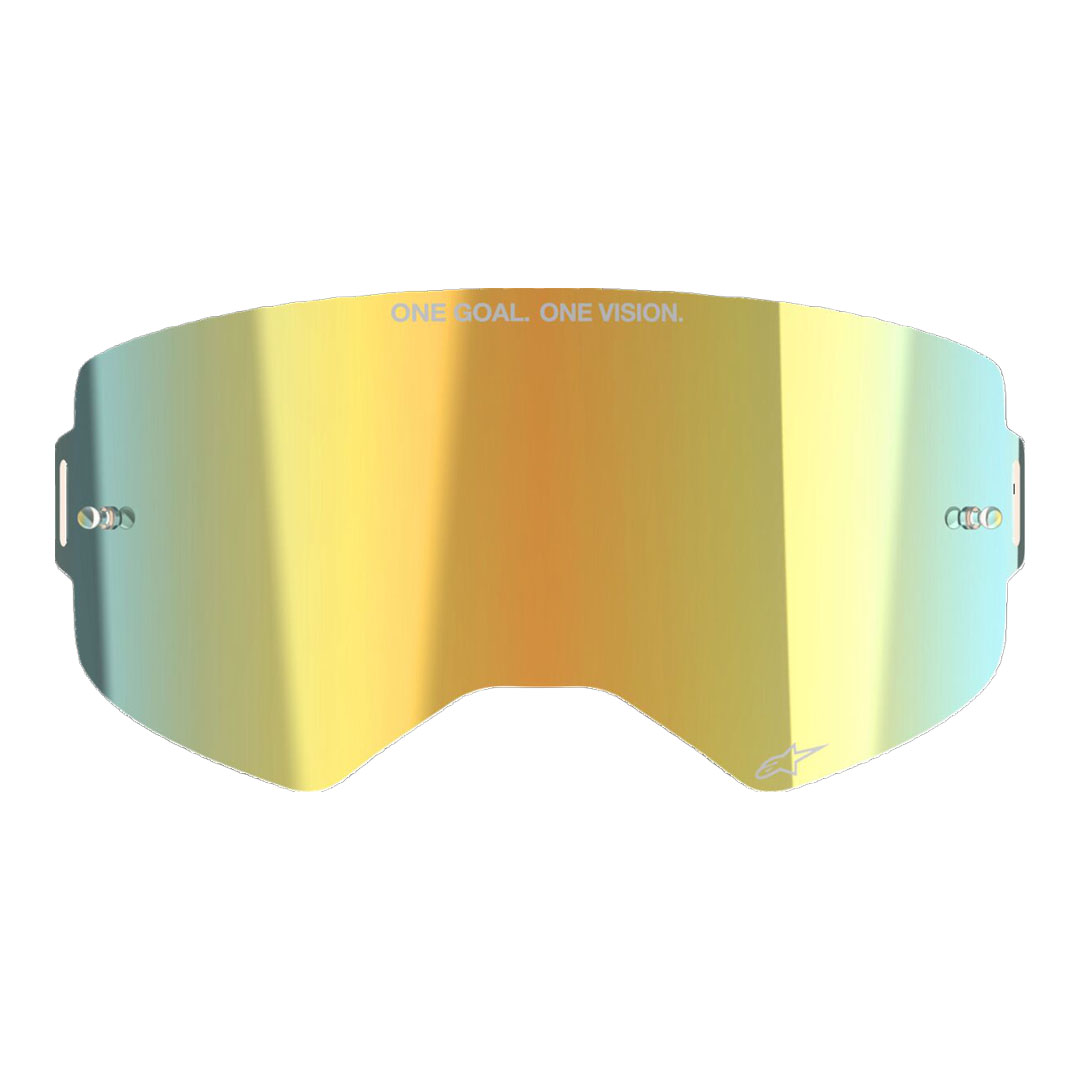 Nadomjestna leća za kros naočale Alpinestars Supertech – zlatna zrcalna