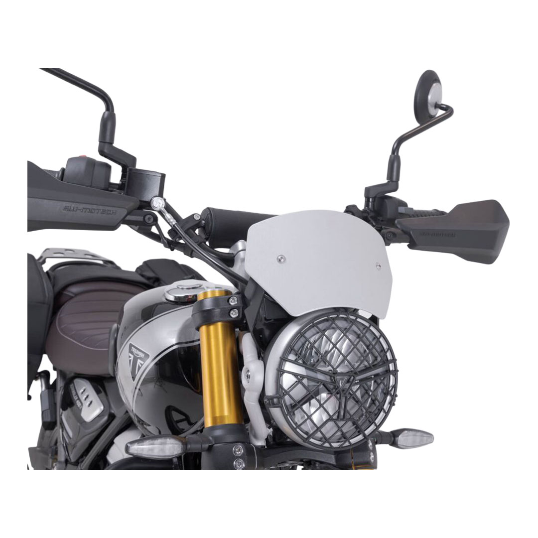 SW-MOTECH srebrn aluminijast vetrobran za Triumph Scrambler 400 X ABS