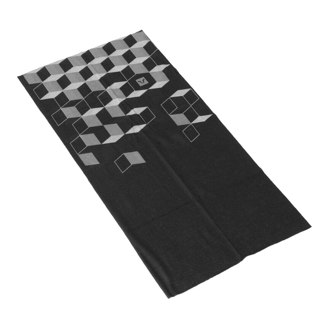 SW-MOTECH črno-siv večnamenski moto šal 50 × 25 cm