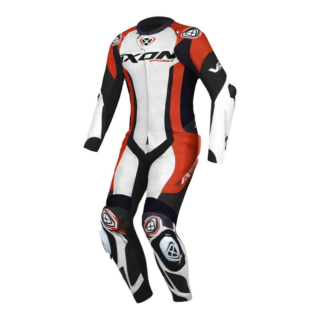 Ixon Vortex 3 Enodelni Motoristični Usnjeni Kombinezon - Poglej strani kombinezona z zaščitnimi vložki.