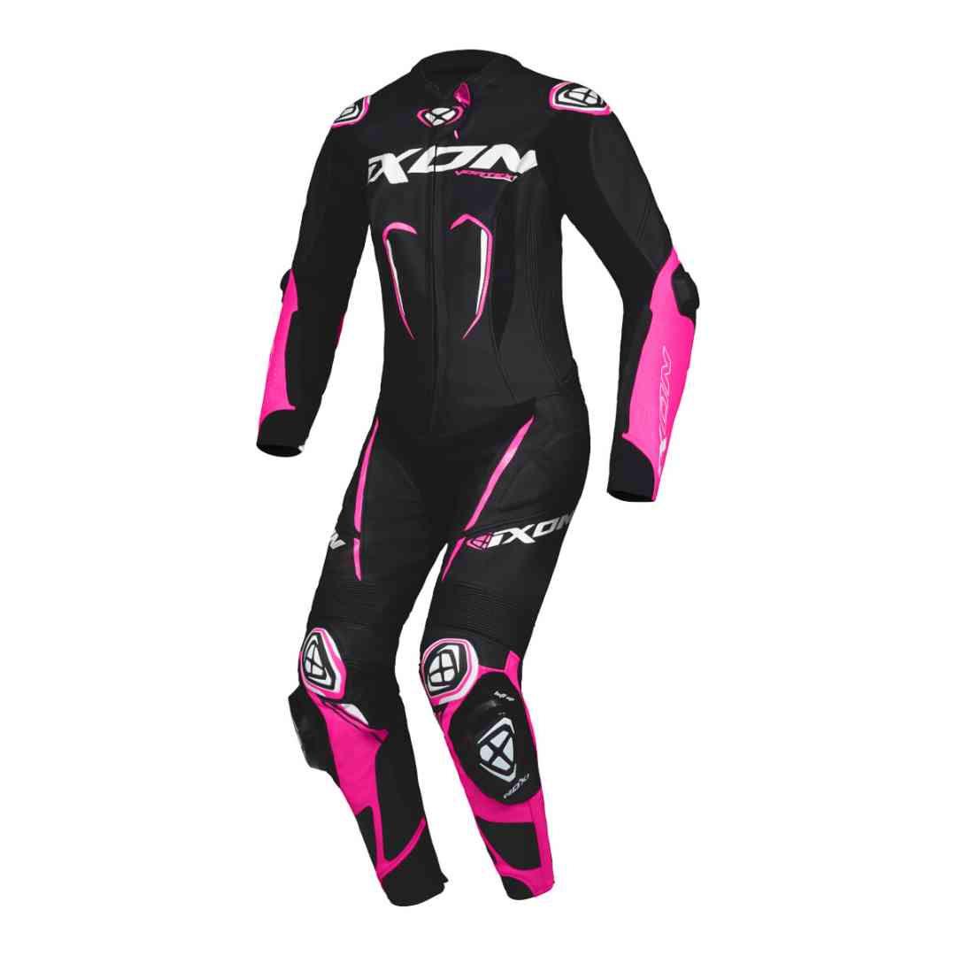 Ixon Vortex 3 Ladies enodelni motoristični usnjeni kombinezon – prednji pogled