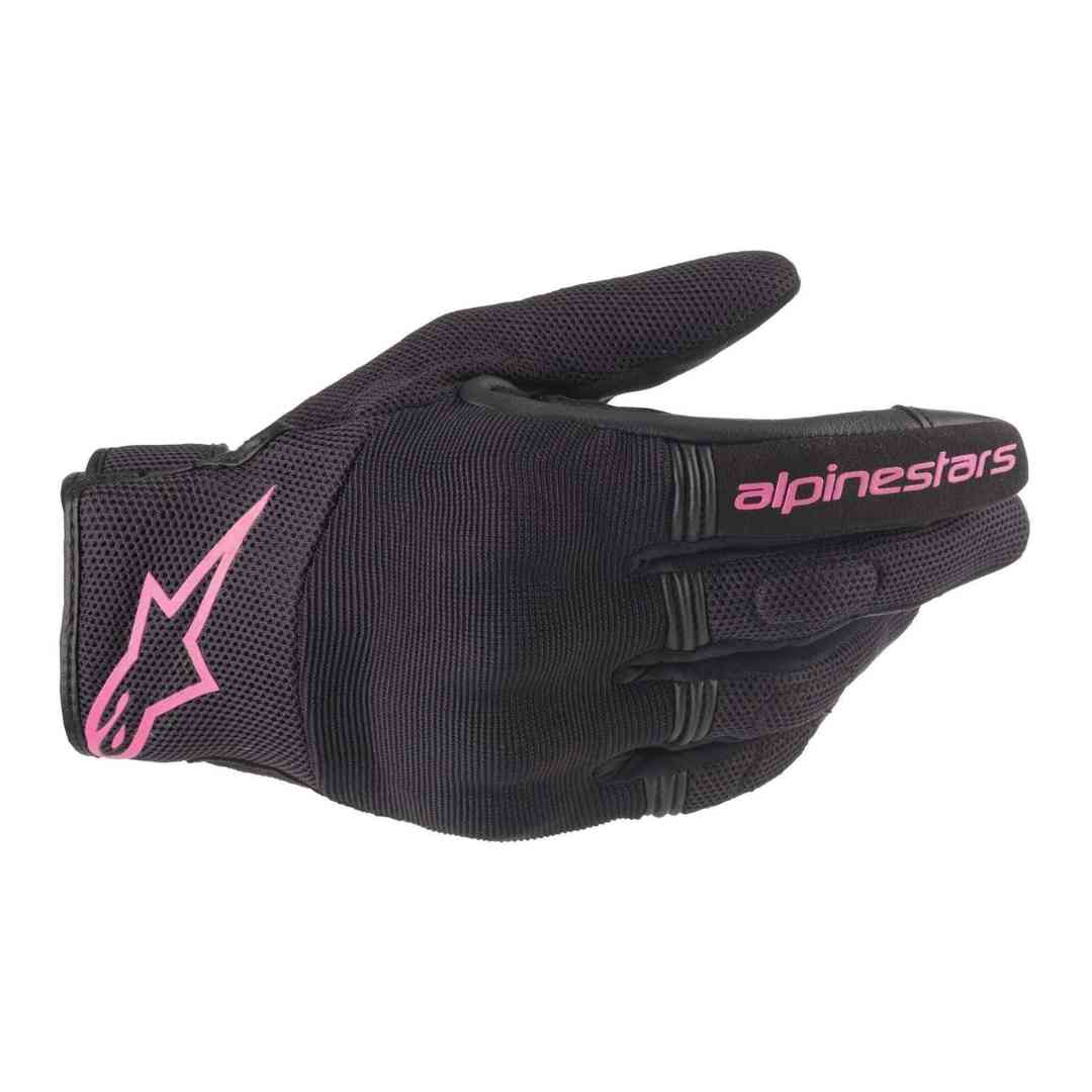 Alpinestars Stella Copper črno roza ženske motoristične rokavice – pogled od zgoraj