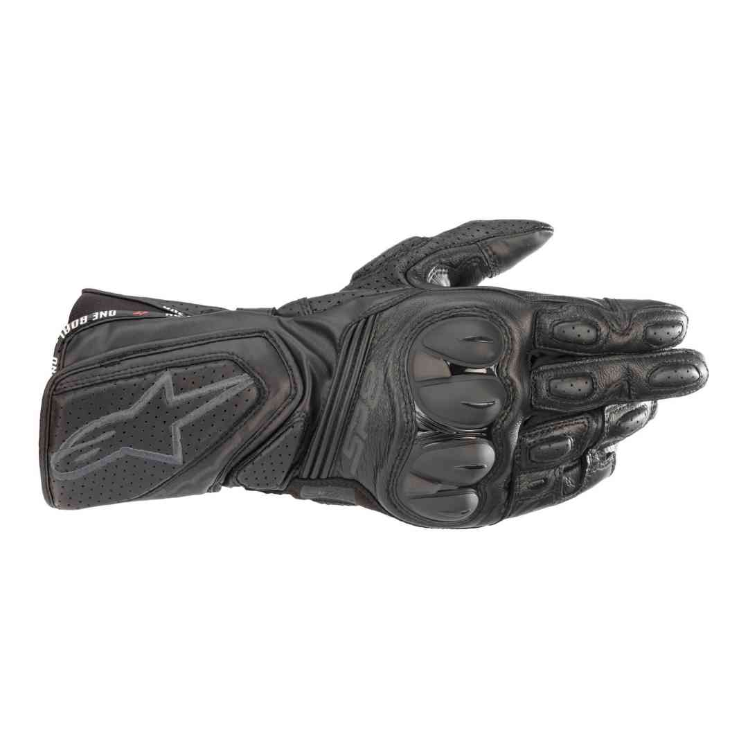 Alpinestars SP-8 V3 črne motoristične rokavice – prednji pogled