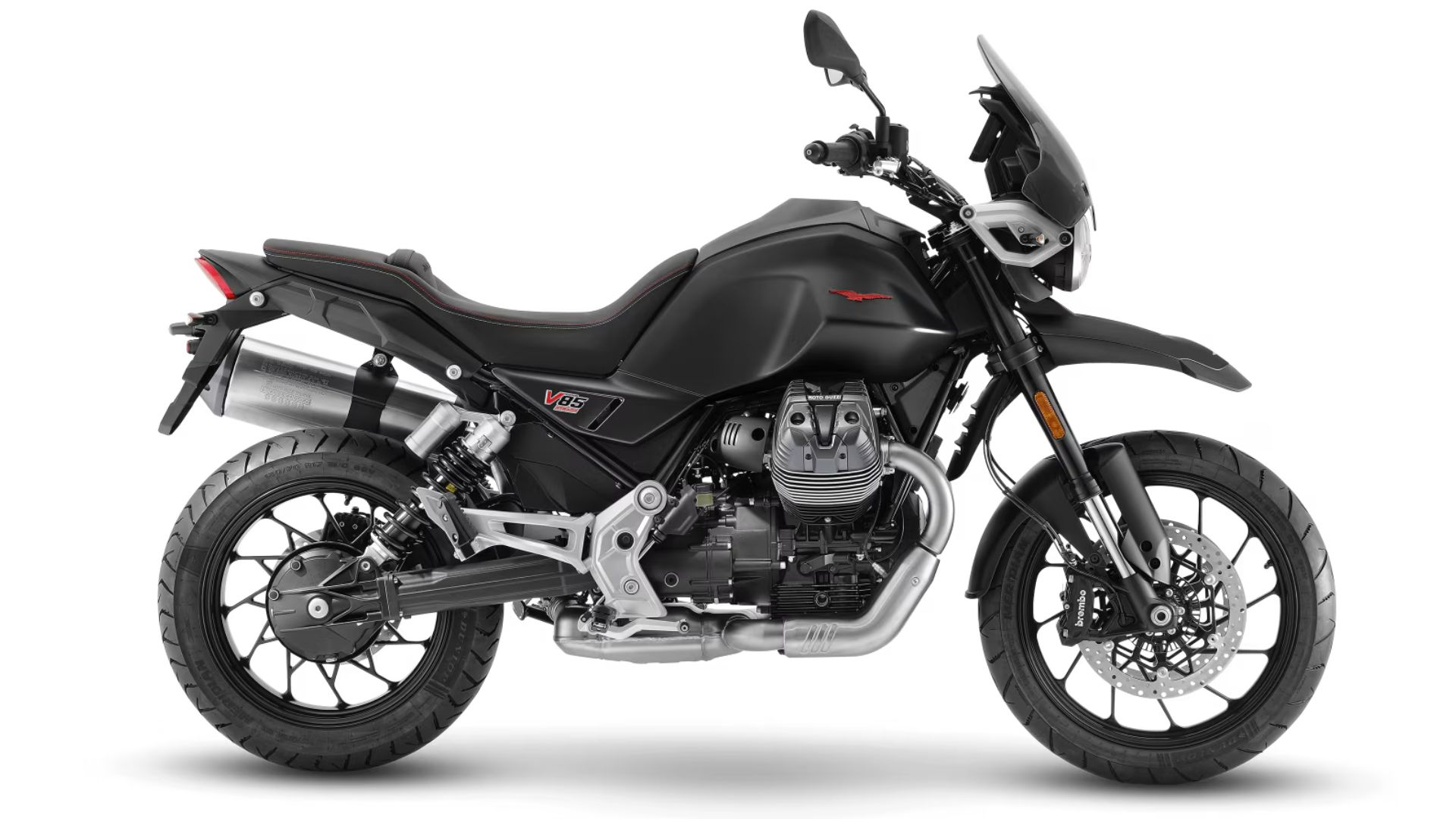 Moto Guzzi V85 Strada Nero Isola – pogled s strani