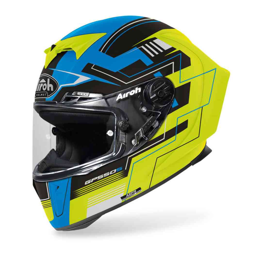 Airoh GP 550S Challenge integralna čelada črno modro rumena