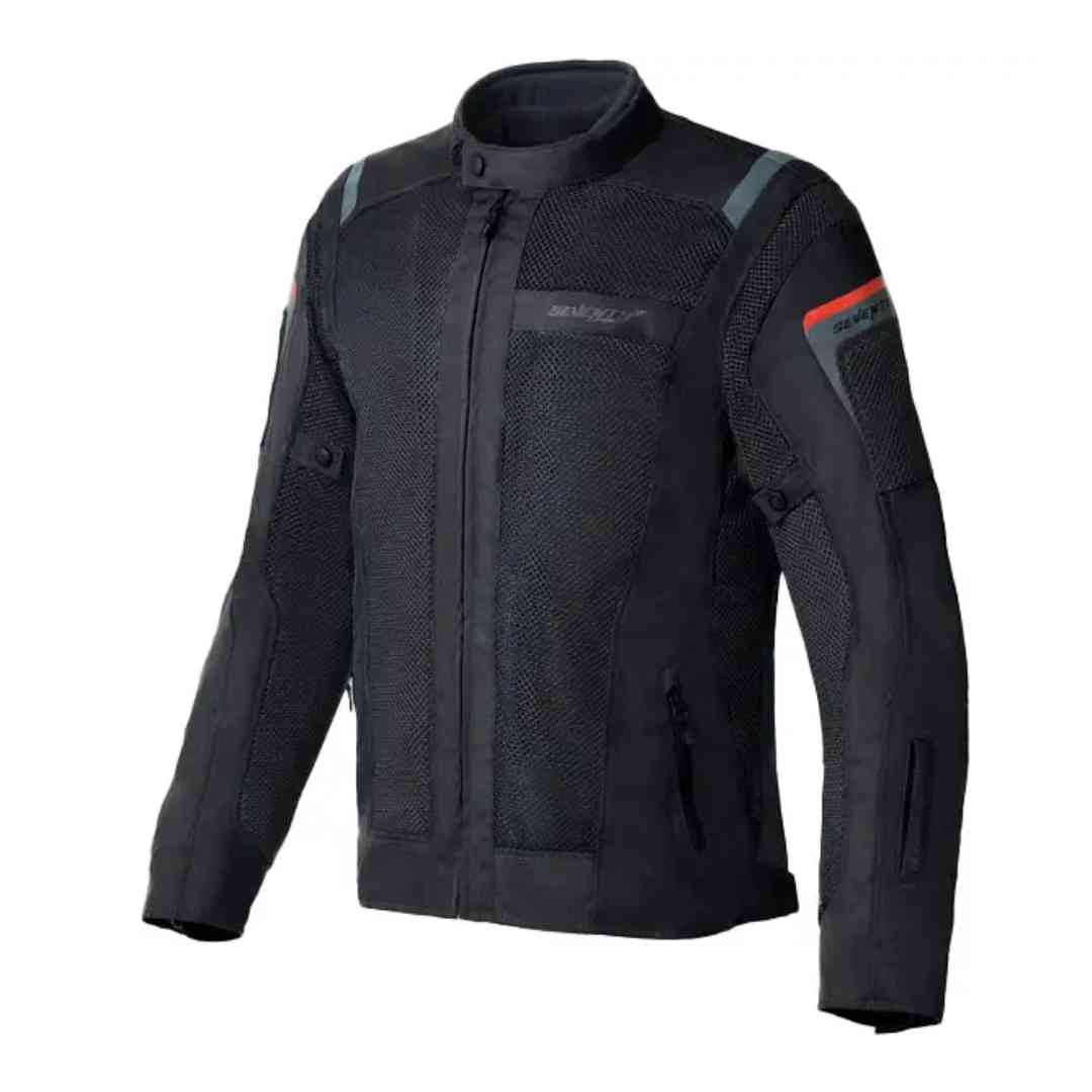 Seventy Degrees SD-JT56 črna motoristična jakna