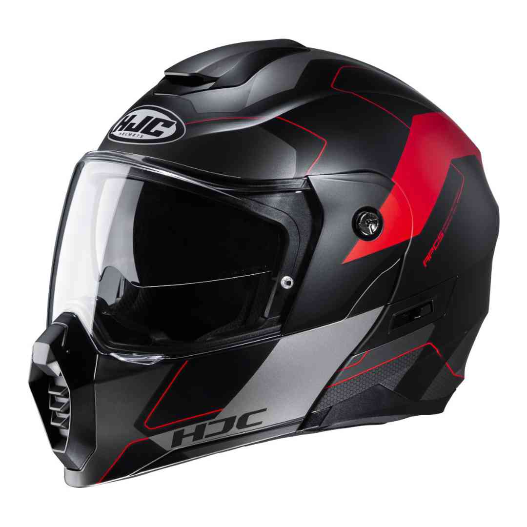 HJC C80 Rox kaciga mat crno crvena – enduro dizajn