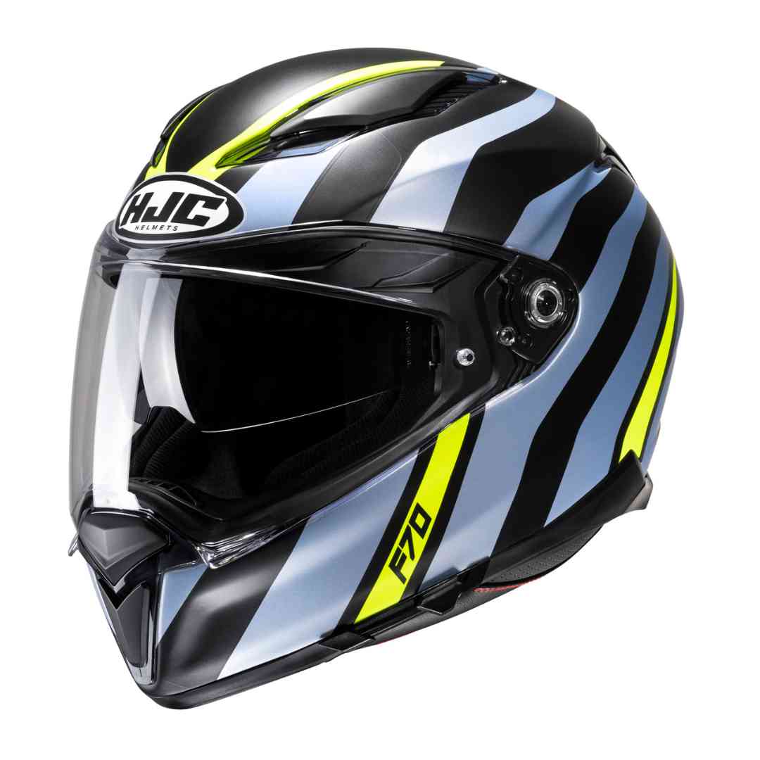 HJC F70 Galla mat sivo fluo rumena čelada