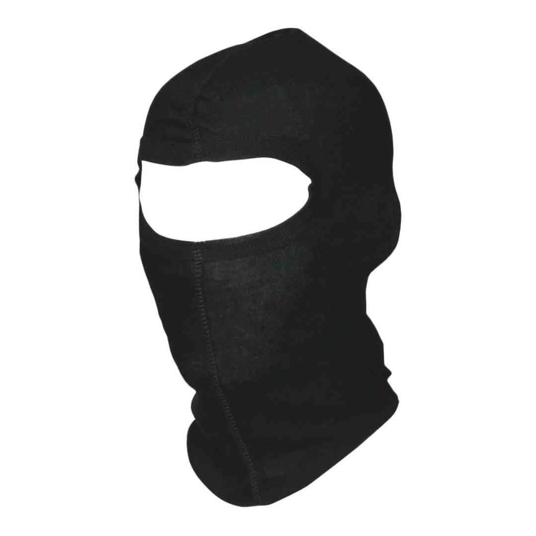 Podkapa Booster Balaclava iz 100 % bombaža, črne barve